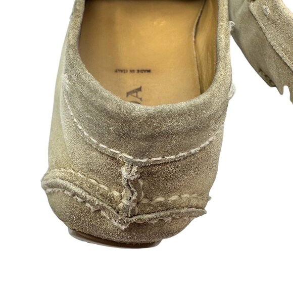 PRADA Driving Loafer MOCCASIN BEIGE SUEDE Womens 36.5 RUBBER SOLE 1D 3711 - Picture 10 of 11